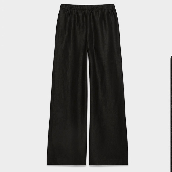 Abercrombie & Fitch Pants - Abercrombie & Fitch Black Satin Wide Leg Pants